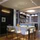 dining and kitchen area