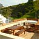 main roof with seating, jacuzzi and Signal Hill 