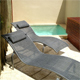 sun lounger and plunge pool