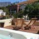 Jacuzzi view of sundeck, Table Mt. & Signal Hill