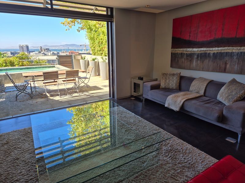 2 Bayview Terrace - living area & pool terrace