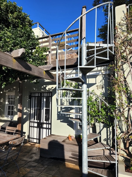40 Napier Street - spiral stairs to roof deck