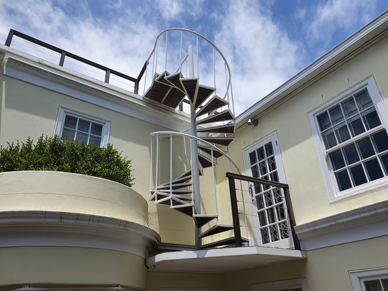 42 Napier Street - spiral stairs to top deck